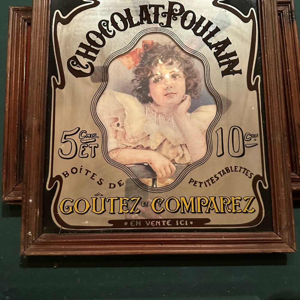 Vintage advertising mirror